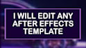 edit any after effects template