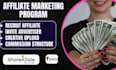 create affiliate signup page and affiliate referral tracking
