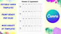 prepare editable canva planner template