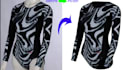 perform flat mannequin, and neck joint editing for clothing