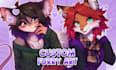 draw custom furry art, fursona, and anthro with your original character in anime
