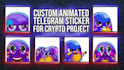 design custom animated telegram sticker for crypto project