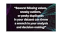clean, prepare your datasets in python, fix missing values, duplicates, outliers