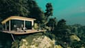 create a realistic rendering of your modern cabin house
