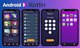 develop android apps for you in kotlin or java for android