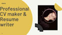 create a professonal CV design as an expert cv maker