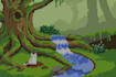create pixel art background or environment design