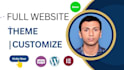 do wordpress theme customization with design and redesign