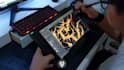 death metal, deathcore, or metalcore logo symbol or initial