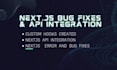 create and resolve nextjs API routes custom hooks and frontend integration