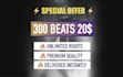 produce 300 beats for 20 dollars for you