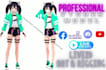 design a vtuber model, live2d vtuber model 2d with rigging