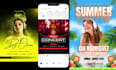 design canva ebook flyers, party, nightclub, social media flyer
