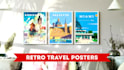 make a retro vintage travel poster