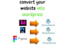 convert adobe xd, figma to wordpress, html5 in 24 hours