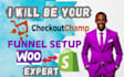 setup checkout champ funnel and integrate it with shopify or woocommerce website