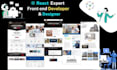 be your front end developer using HTML,CSS bootstrap,javascript,jquery, react js