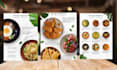 create a professional restaurant menu and food menu