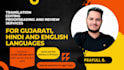 translate, review, edit and proofread gujarati, english and hindi texts