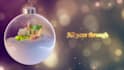 make christmas and new year wishes logo animation video