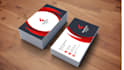 design simple, luxury, modern business card with qr code