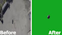 rotoscope footage, remove background provide alpha matte files
