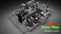 do urgent 2d to 3d floor plan modeling and real estate rendering