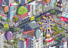 create cartoon map like where waldo