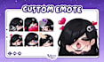 create custom vtuber chibi for twitch emotes or sub badges