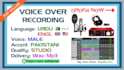 record urdu voice over studio quality