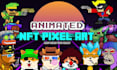 create you nft pixel art collection and animation