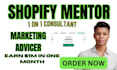 be your shopify mentor, shopify coach, shopify manager and shopify consultant