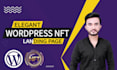 develop elegant elementor nft landing page