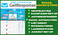 set up getresponse email marketing, automation , workflow campaign