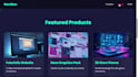 design a futuristic website template with neon effects