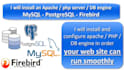 install an apache,  php server and db engine