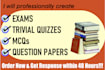 create your unique exam quiz or lesson review questions