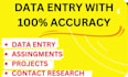 do fastest data entry in one day and assignments