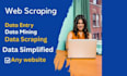 do web scraping,data entry,data mining, and data extraction