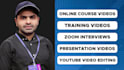 edit online courses or training videos, elearning, webinars, zoom videos