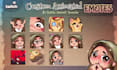 custom twitch and discord animated emotes in chibi style