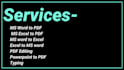do file conversions, data processing, data cleanup with accuracy