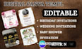 Make editable canva templates for weddings, birthdays, and baby showers ...