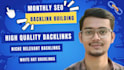 do monthly seo backlink service for high da link building