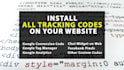 install google analytics, conversion tracking code, and tag manager
