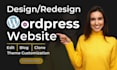 design, redesign wordpress website, website development, wordpress website edit