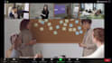 design zoom virtual background, google meet, webinar with logo