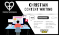 write christian sermon, blog, articles and devotionals