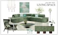 modern interior mood boards with shopping list 3d visuals