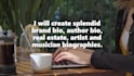 write stellar professional bio, author or artist biography